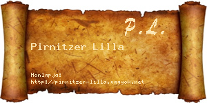 Pirnitzer Lilla névjegykártya